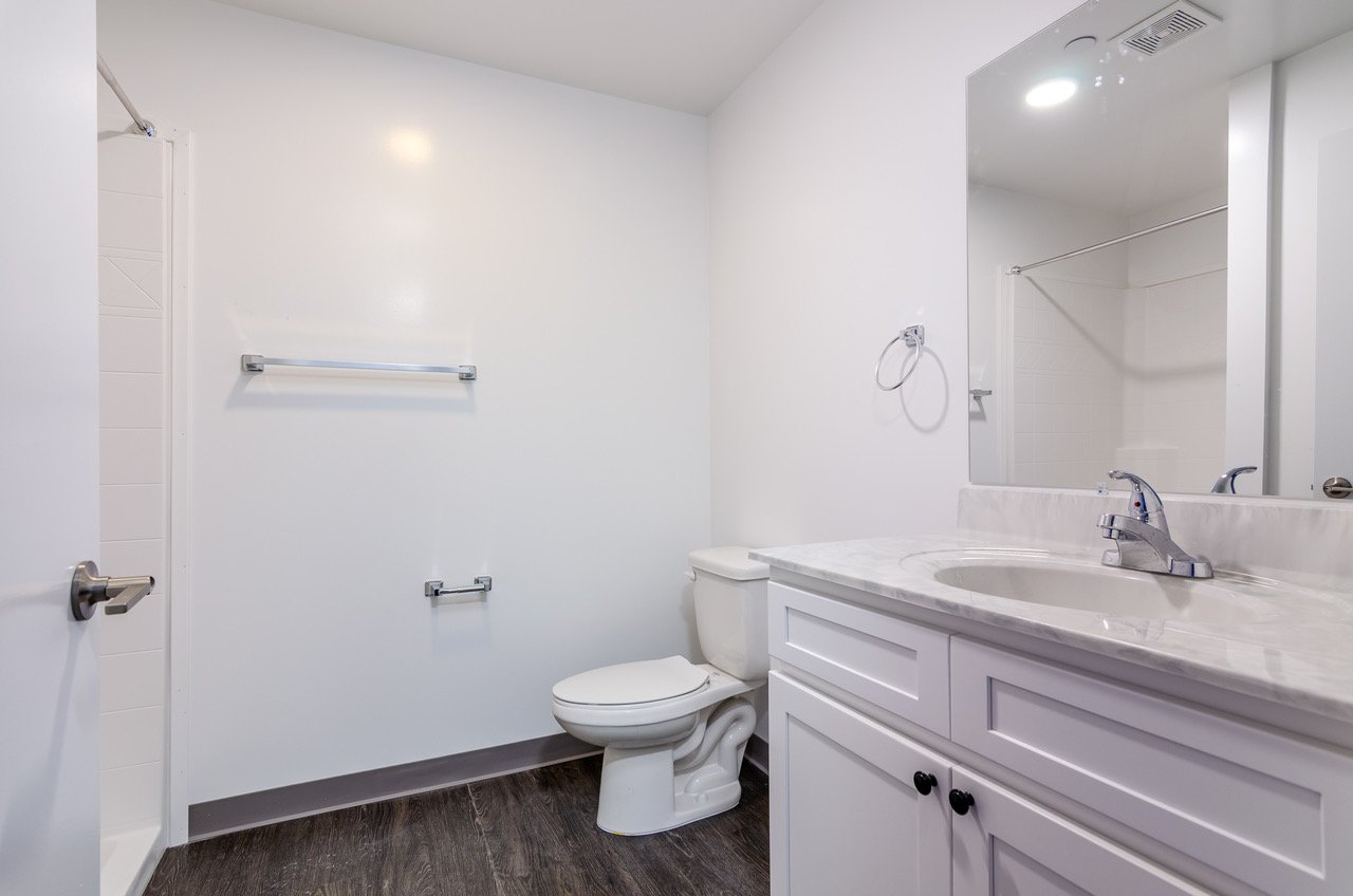 Spacious living room 1BR boutique apartment