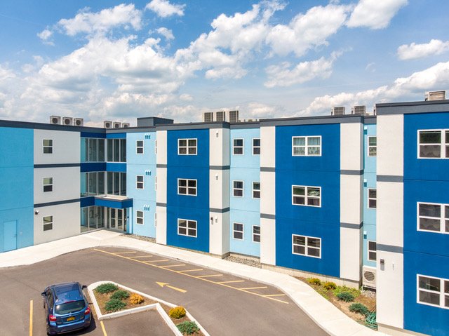 Building exterior boutique apartments Grand Monarch