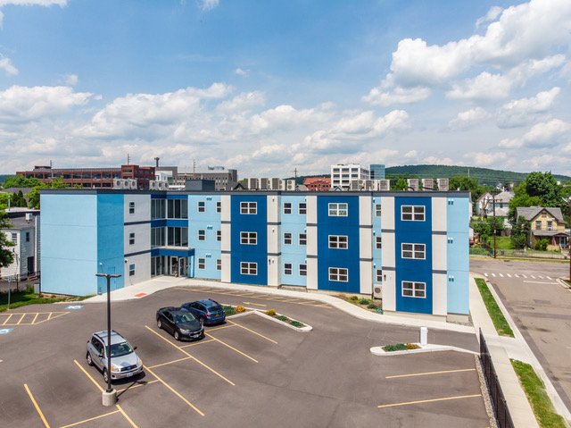 Grand Monarch exterior view luxury apartment building